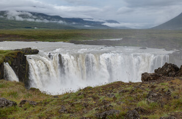 The waterfall Godafoss in Iceland