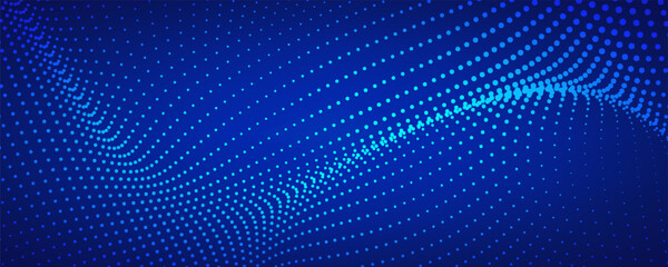 Fototapeta premium Premium background design with blue dot pattern (texture) in luxurious colors. Abstract horizontal vector template for business banners, formal backgrounds,eps10