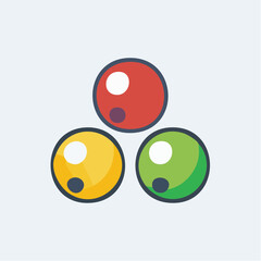 Colorful Beads Icon Illustration Displaying Harmony and Coordination Skill