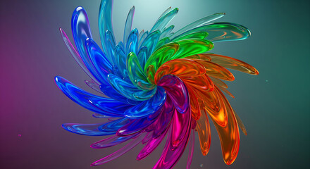 abstract colorful background with flowers