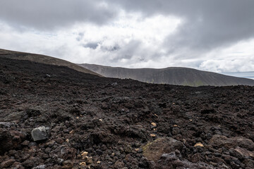  lava fields and volcanism on Reykjanes Peninsula in Iceland