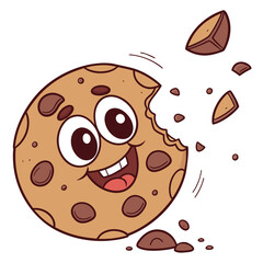 Fototapeta premium Laughing Cookie with Crumbs 1