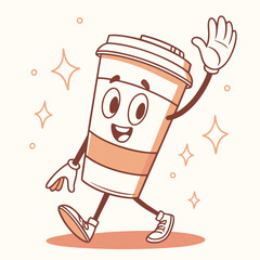 Smiling Coffee Cup Mascot 1