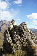 mountain landscape with blue sky