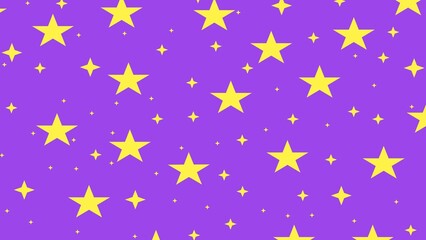 Purple and Yellow Starry Night Pattern
