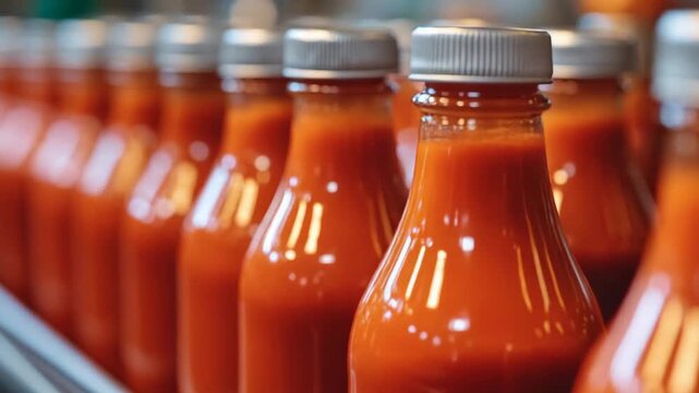 selective focus high-speed packaging of fresh ketchup