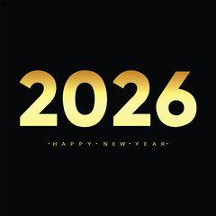 2026 happy new year celebration typography text