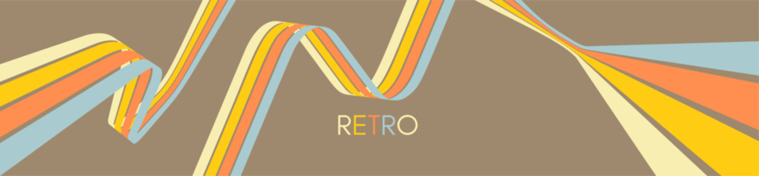 Colorful lines. Curved ribbons. Designed for poster or banner. Vector illustration.