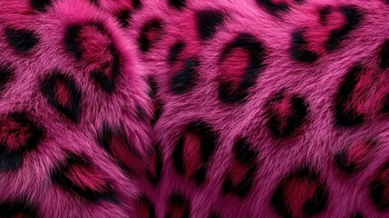 Vibrant pink leopard print fur texture background wallpaper
