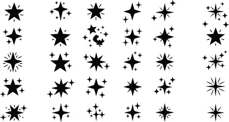 Star icon, sparkle design, decorative element, magic burst, shining star, twinkle effect, glowing symbol, festive decoration, celestial art, graphic illustration