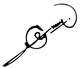 Overall Style and Form: The image features a highly stylized logo or signature, drawn with thick, flowing, connected lines, resembling calligraphy or artistic cursive.
