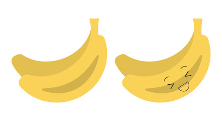 This collection features playful line icons of bananas, showcasing their bright yellow color and unique shapes. The icons capture the fun essence of bananas, making them visually appealing.