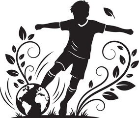 Fototapeta premium football player silhouette