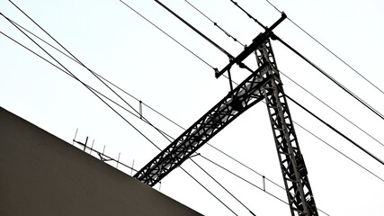 Fototapeta premium 鉄道架線