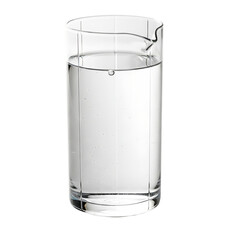 Tall Glass of Clear Water with Bubbles on Black Background