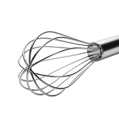 Stainless Steel Whisk on Black Background kitchen utensil