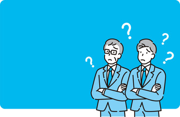 ビジネスマンと疑問
