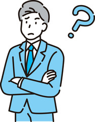 悩むビジネスマン