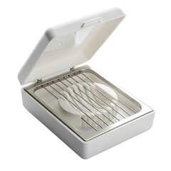 White Egg Slicer With Stainless Steel Wires kitchen tool