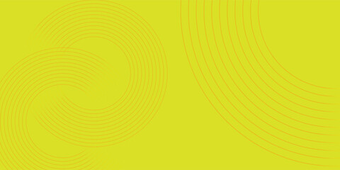 Yellow geometric abstract background overlap layer on bright space with lines effect decoration. Modern graphic design element circles style concept for banner, modern vector illlustration.