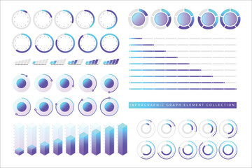 그라데이션 그래프 인포그래픽 디자인