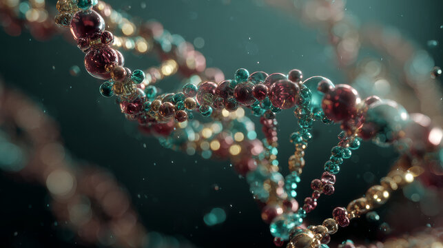 3d render of a DNA chain - Powered by Adobe