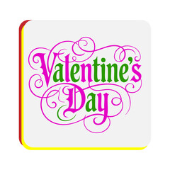 A happy pink love greeting card illustration with a new font design and a celebration message symbol for birthday and holiday sale