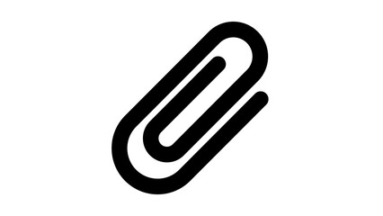 Obraz premium Paper Clip Outline Icon: Attachment, Office Supply, Document, Link, and Connection Symbol