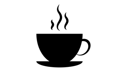 Hot Steaming Beverage Cup Icon: Tea, Coffee, Warm Drink, Cafe, and Break Time Symbol