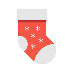 Christmas gift sock vector illustration with simple design