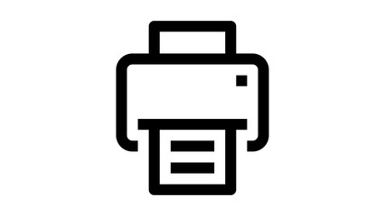 Fototapeta premium Printer Output Icon Outline Line Art Document Print Vector Graphic