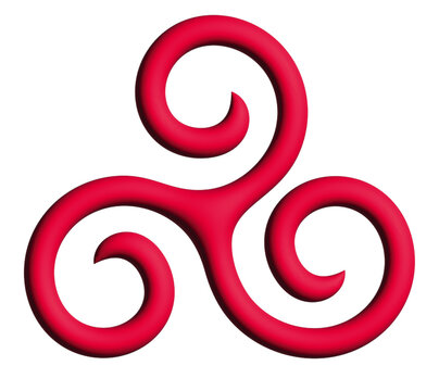 Triskell breton sur fond blanc