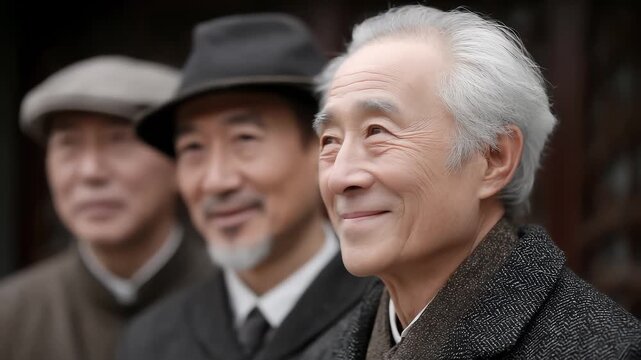 The older generation of revolutionaries looked into the distance with hope