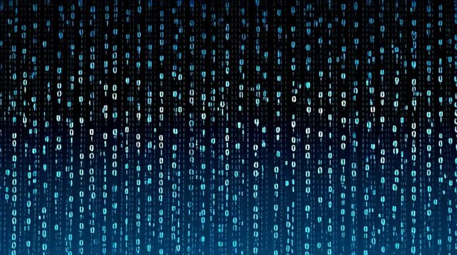 Background with running digital code