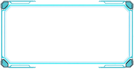 Futuristic digital frame with glowing blue highlights