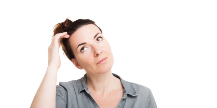 Thoughtful Woman's Reflection: A woman contemplates, her expression a mix of curiosity and introspection, lost in thought.