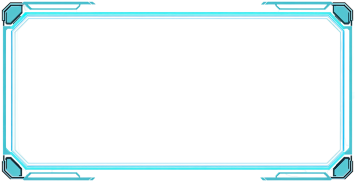 Futuristic digital frame with glowing blue highlights