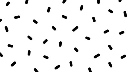 Simple Pattern with Black Sprinkles on transparent Background - Minimalistic Vector Illustration, Repeatable Texture, Transparent.