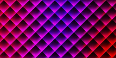Obraz premium Vibrant gradient diamond pattern with neon pink and purple hues
