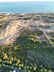 erial view of the beach on the Turkish Riviera