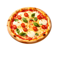  pizza isolated on white background, P