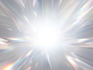 Fototapeta premium prism rainbow light sparkle, with glowing crystal and diamond reflection, shiny, iridescent glow, colorful flare, neon bright flash.