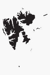 Fototapeta premium Vector graphic artwork suitable for print and web containing flat detailed map of SVALBARD