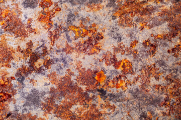 A closeup of a rusty metal