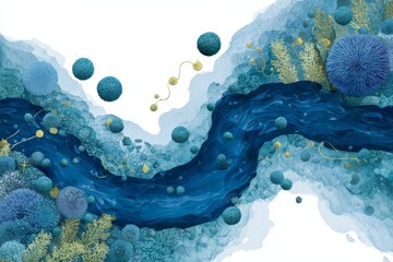 Rejuvenating Reuptake River: Reuptake mechanisms create a rejuvenating river, recycling neurotransmitters for sustained signaling.