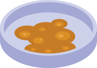 Petri dish containing orange bacteria colonies growing in a microbiology lab for pharmaceutical research