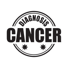 Cancer diagnosis stamp with stars