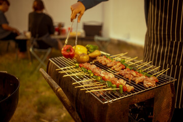 BBQ, Grilling, Outdoor Party, Skewers, Backyard Party