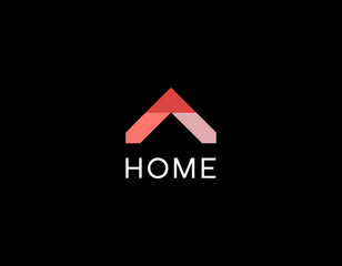 A clean and modern logo design with a red home symbol, conveying warmth and comfort, ideal for real estate or home services branding purposes.