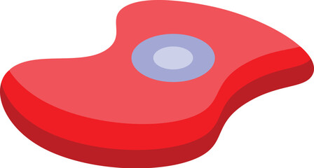 Red blood cell transporting oxygen through circulatory system, maintaining human health and vitality